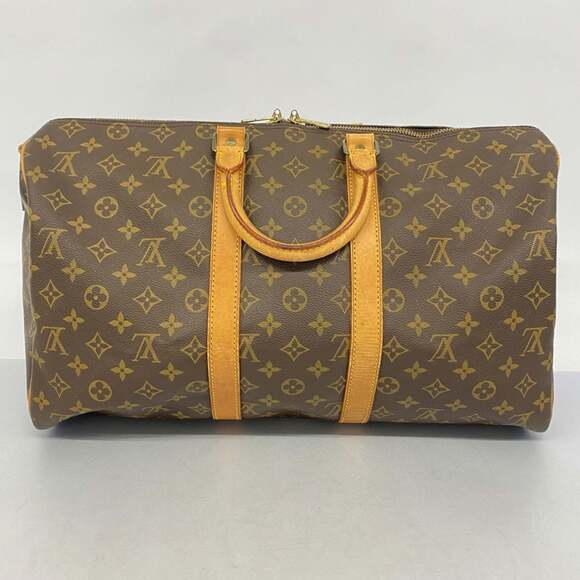 LOUIS VUITTON Authentic Brown Monogram Keepall 45 Boston Bag - Picture 14 of 14